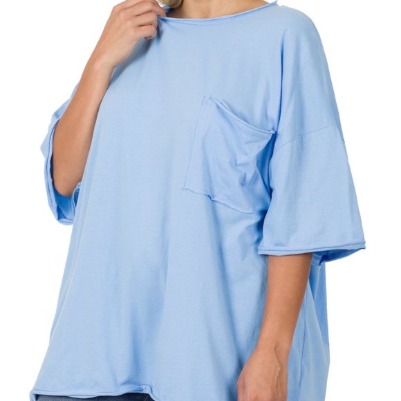 Zenana Outfitters Tops Nwt Zenana Plus Cotton Oversized Front